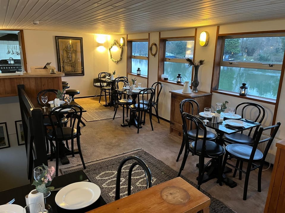 The African Queen of London Docked boat in Reading