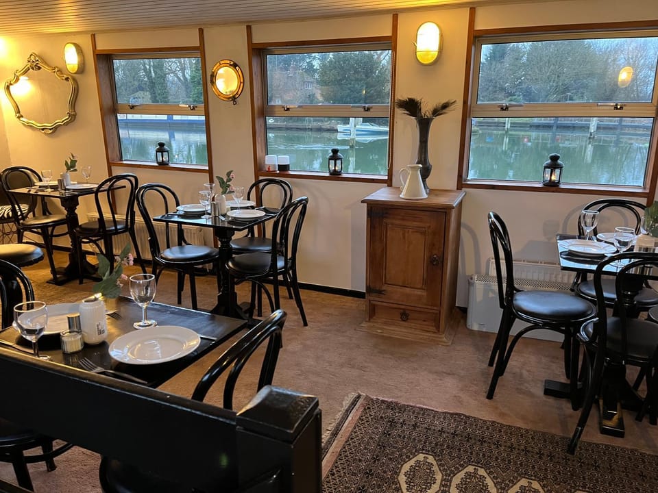 The African Queen of London Docked boat in Reading