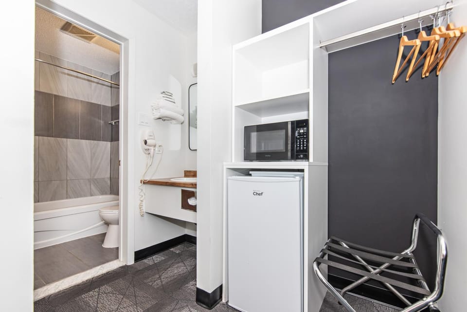 Bathroom, microwave, wardrobe