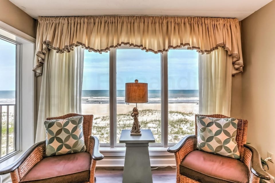 Living room, Seating area, Sea view