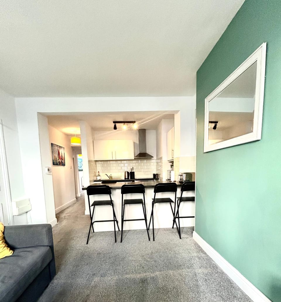 Living room, kitchen