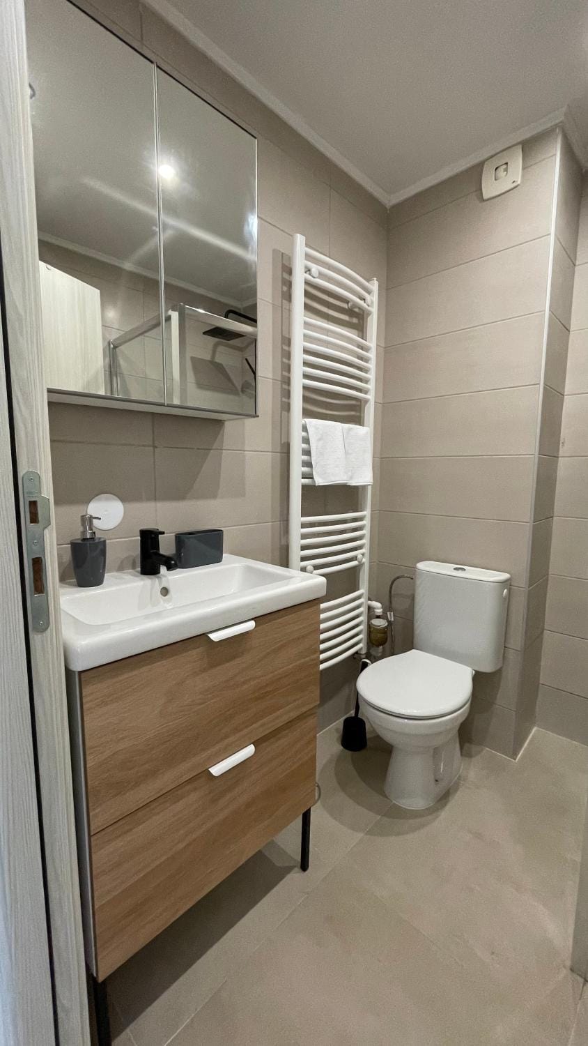 Toilet, Bathroom, towels