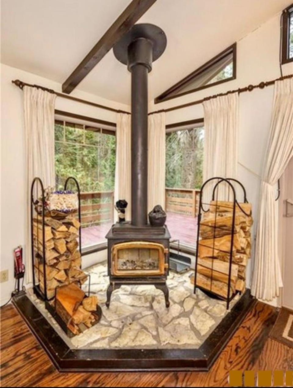 Living room, fireplace