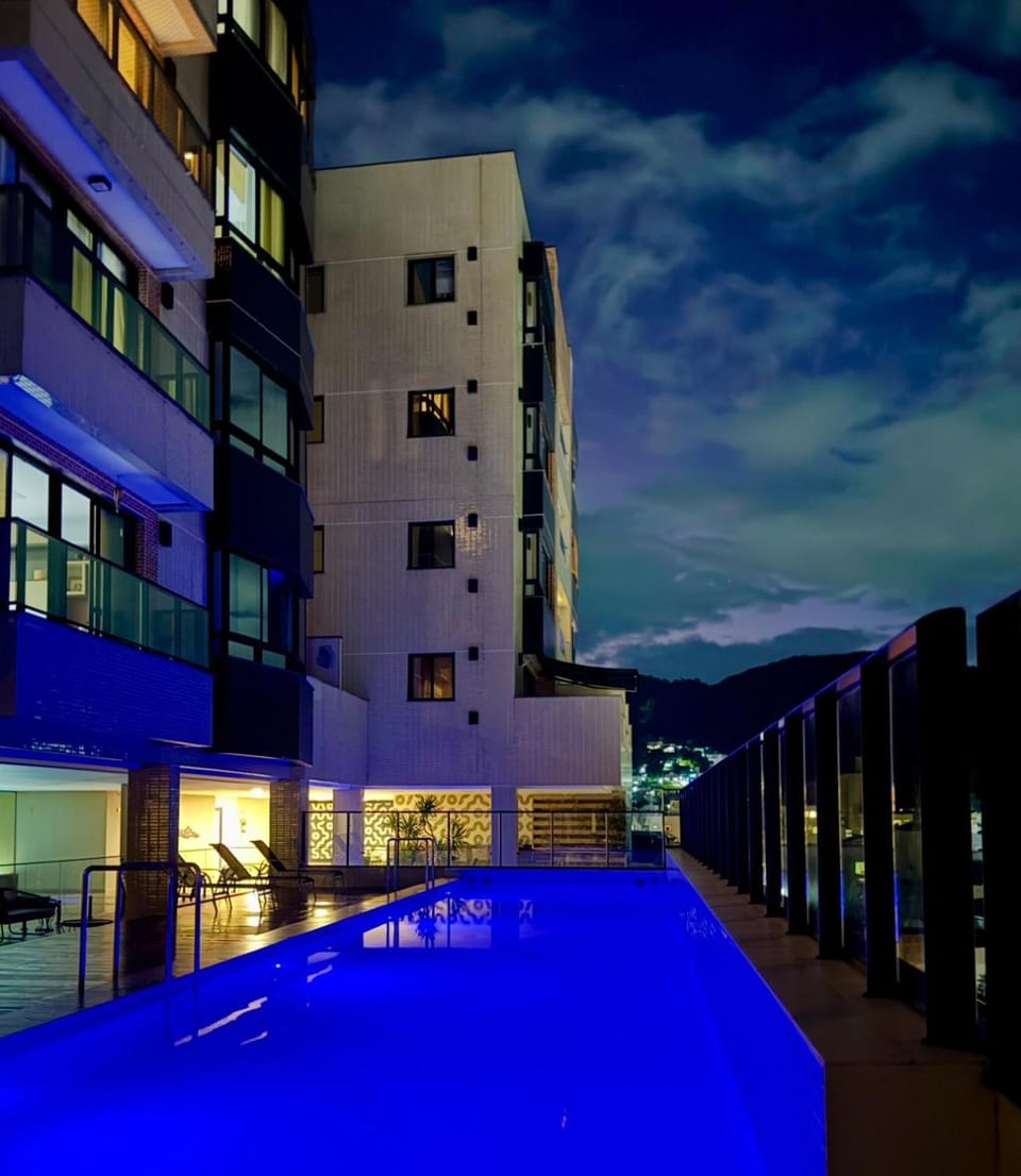 Property building, Night, Pool view