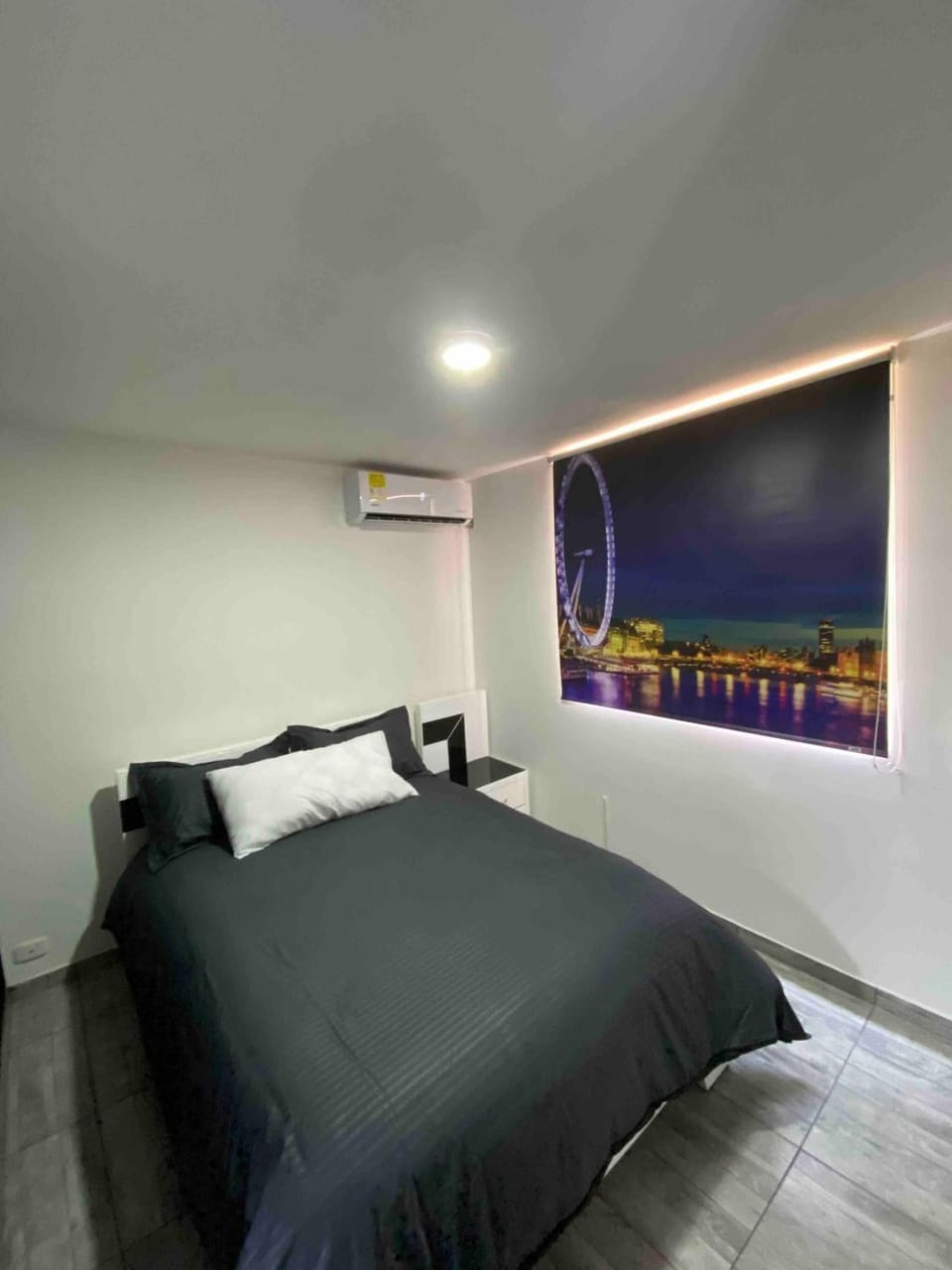 Bed, Bedroom, air conditioner