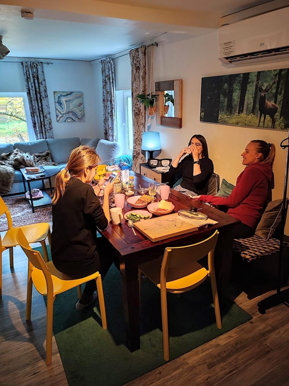 Dining area, group of guests