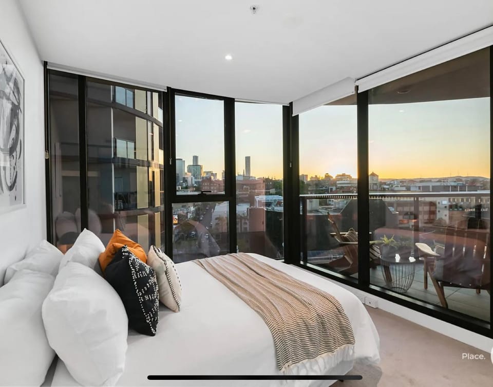 Bed, View (from property/room), Photo of the whole room, Bedroom, Sunset
