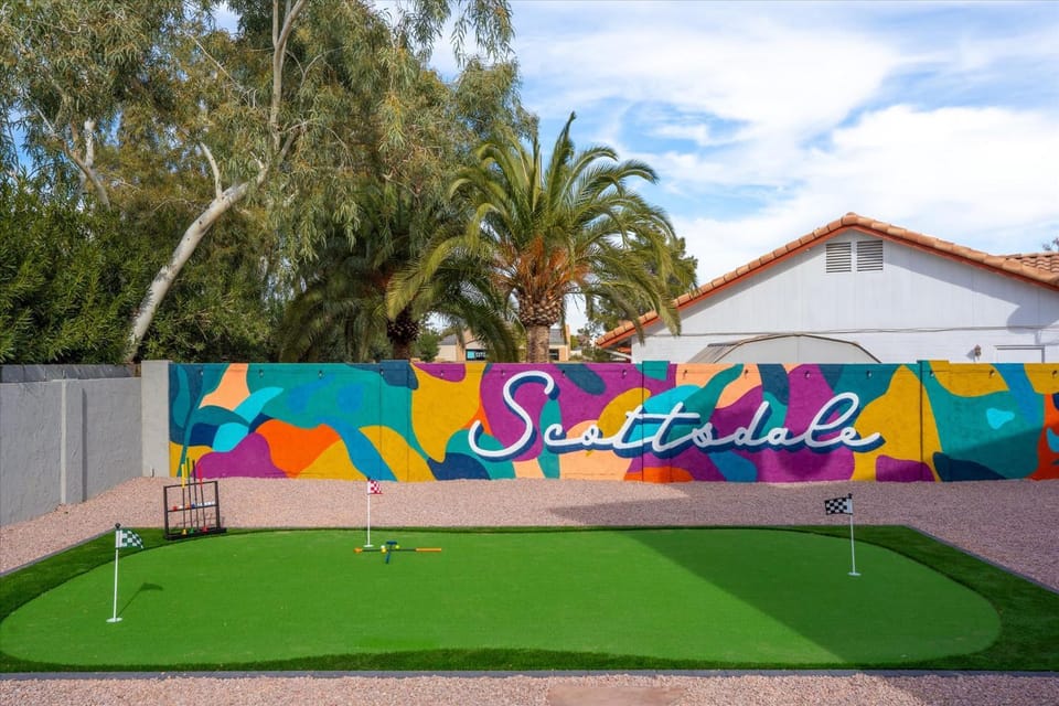 Pickleball Court Movie Theater PuttPutt HotTub House in Phoenix
