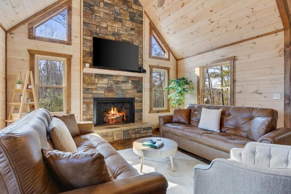 Outdoor Fireplace TV Hot Tub Pool Table Arcade House in Georgia