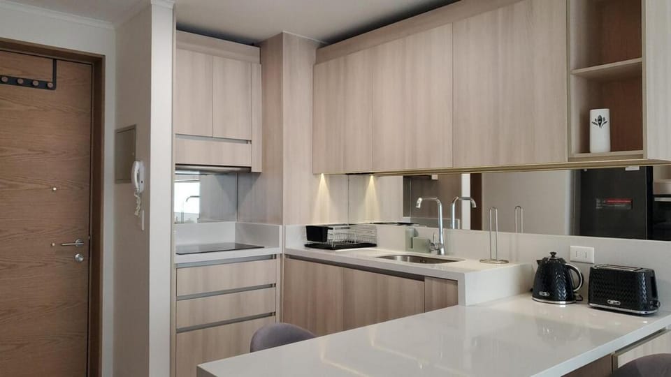 Kitchen or kitchenette, toaster