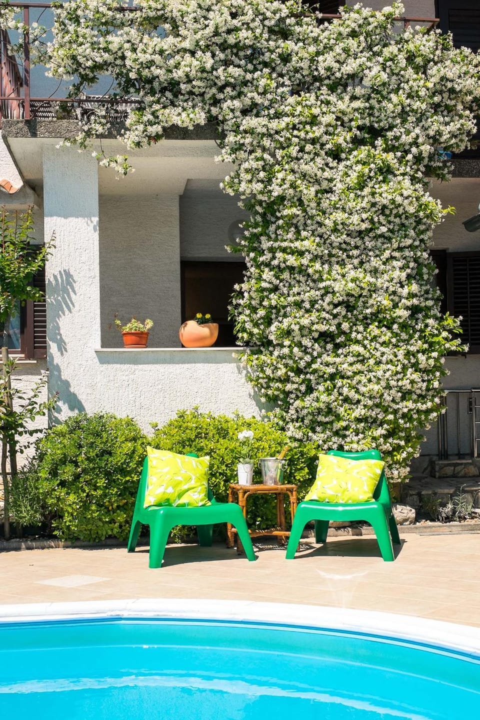 Spring, Garden, Seating area, Swimming pool, sunbed