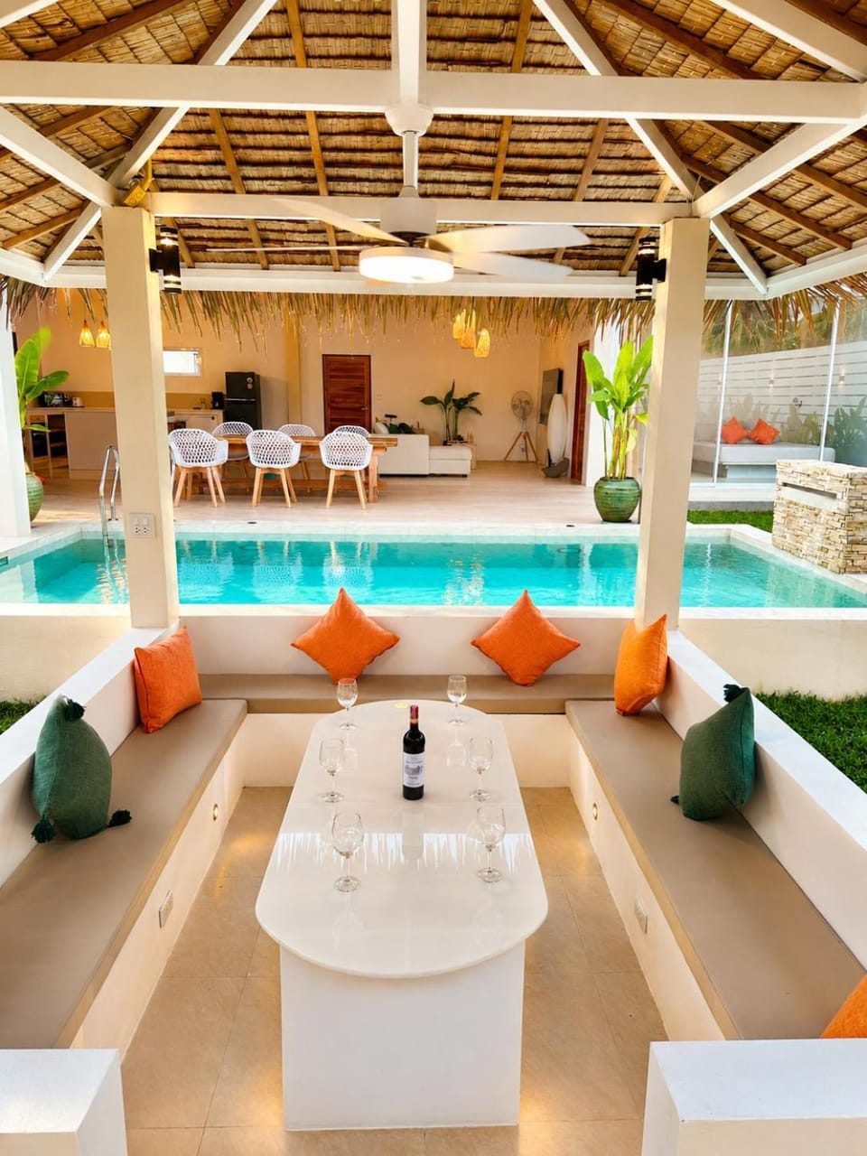 Patio, Seating area, Pool view, Swimming pool