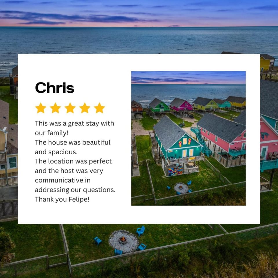 FlipFlop 5BR Beach Escape Hot Tub Games and Fenced Yard House in Bolivar Peninsula