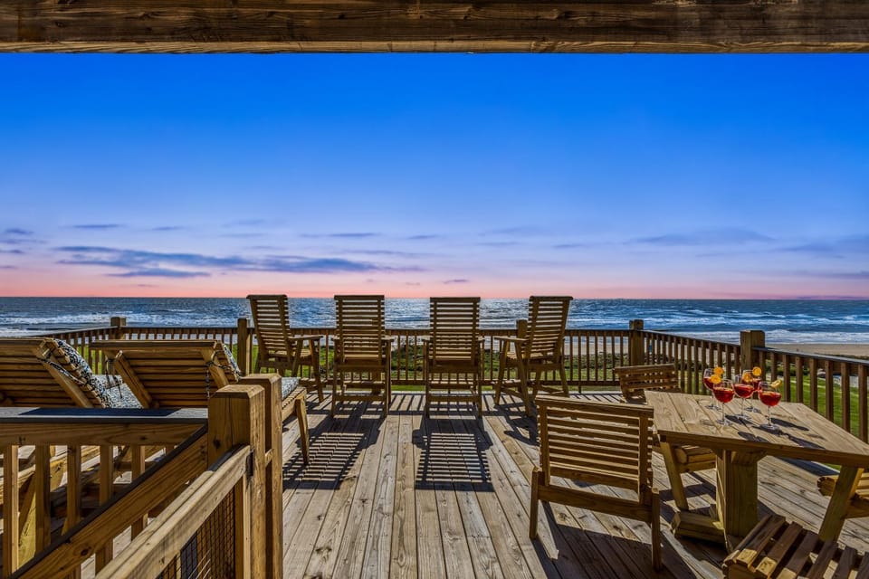 Sangria Sunset by BV! NEW Beachfront 5BR, Sleeps 18, Multiple Decks! House in Bolivar Peninsula