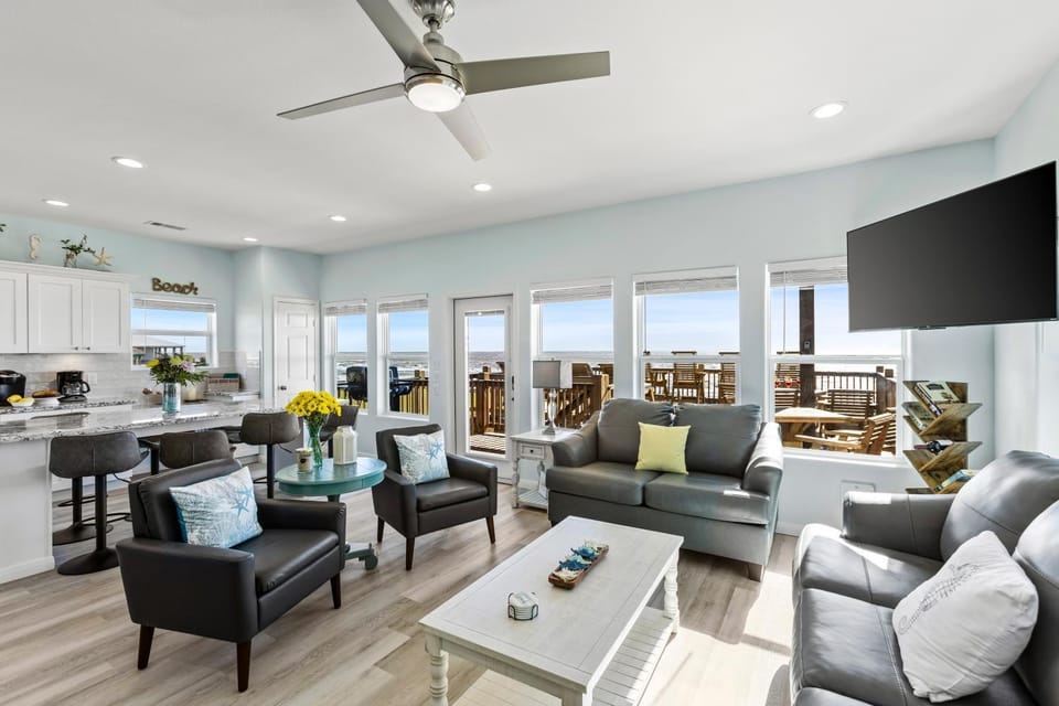 Sangria Sunset by BV! NEW Beachfront 5BR, Sleeps 18, Multiple Decks! House in Bolivar Peninsula