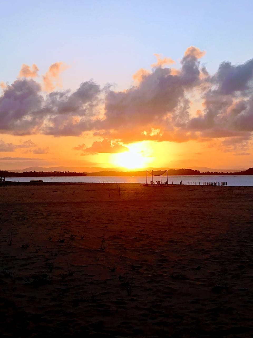 Beach, Sea view, Sunset