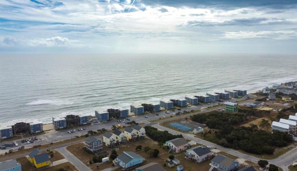 Oceanfront Bliss- Sand and Views at Watchin Waves Apartment in North Topsail Beach