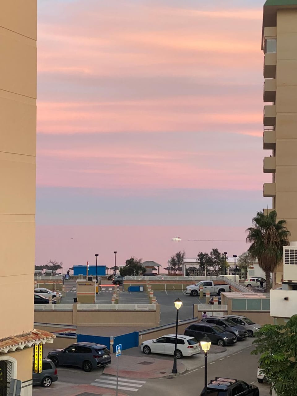 Beach, Sea view, Sunset
