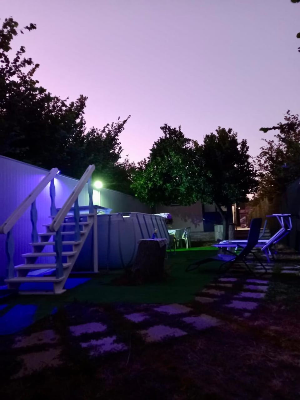 Night, Garden, Garden view