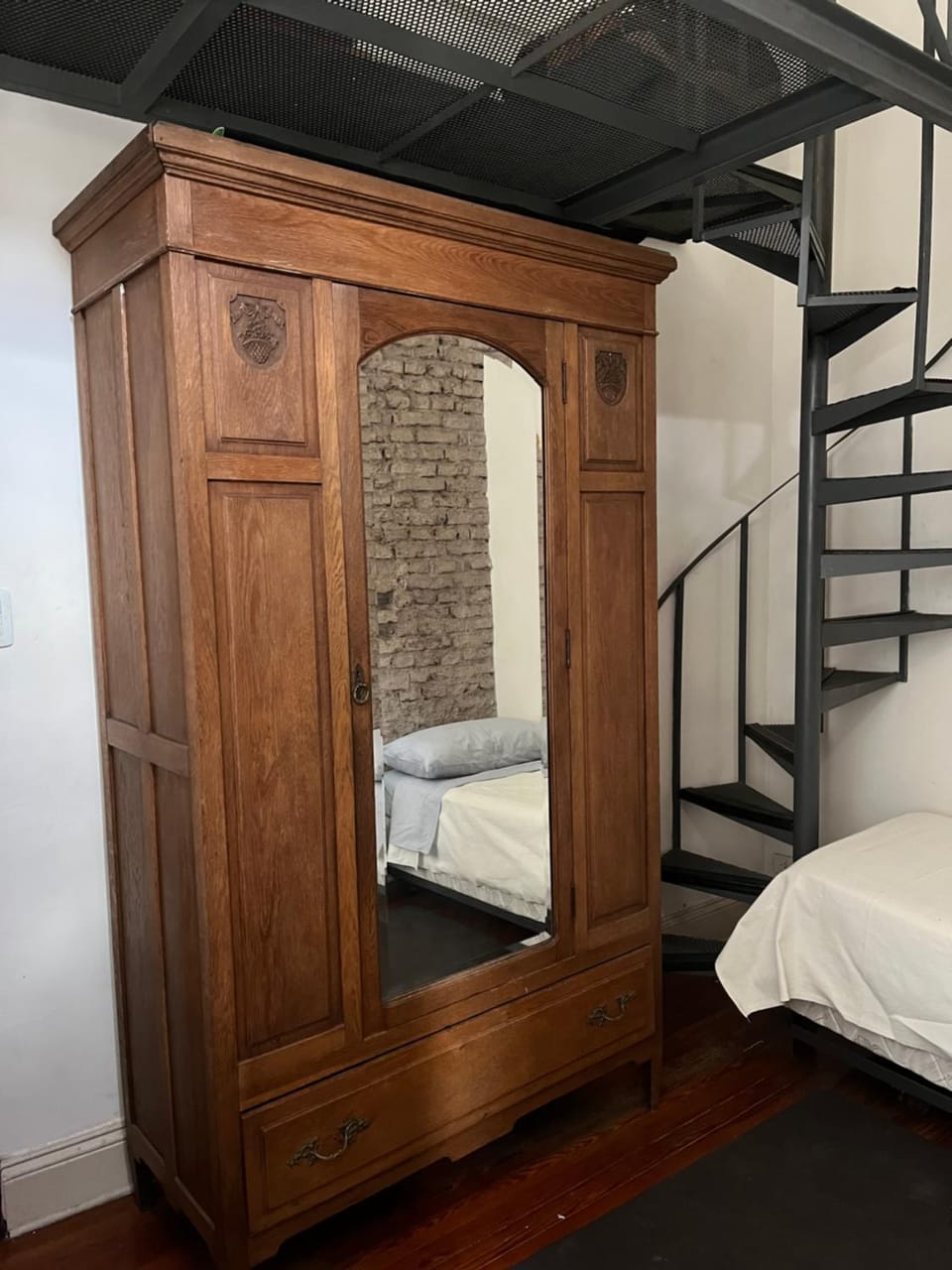 bunk bed, wardrobe