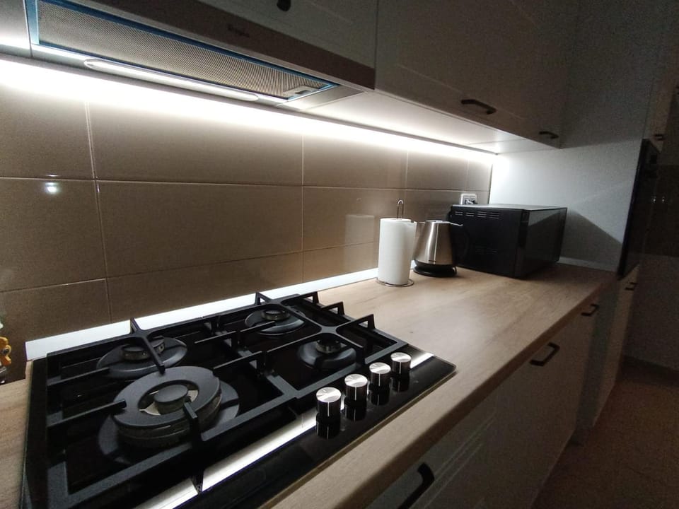 microwave, stove