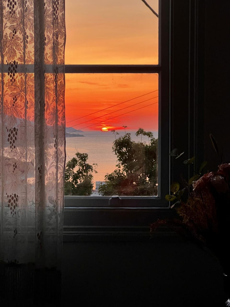 Living room, Sea view, Sunset