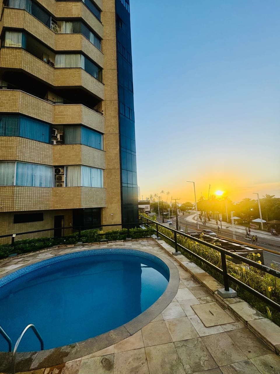 Swimming pool, Sunset