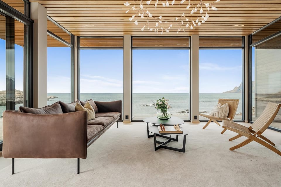 Living room, Seating area, Sea view