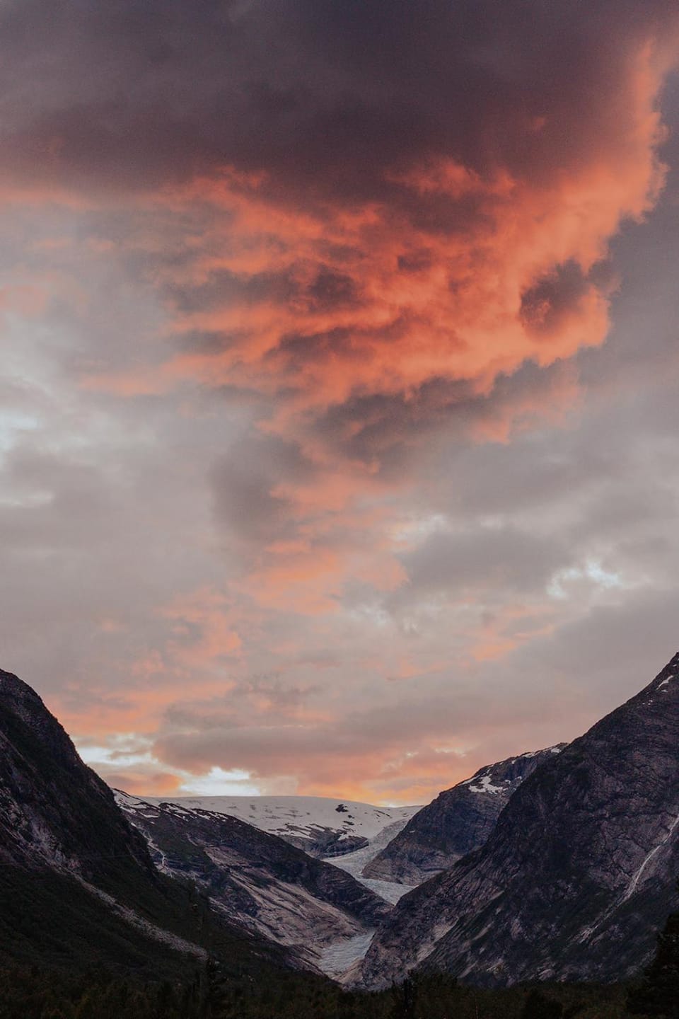 Nearby landmark, Natural landscape, Mountain view, Sunset