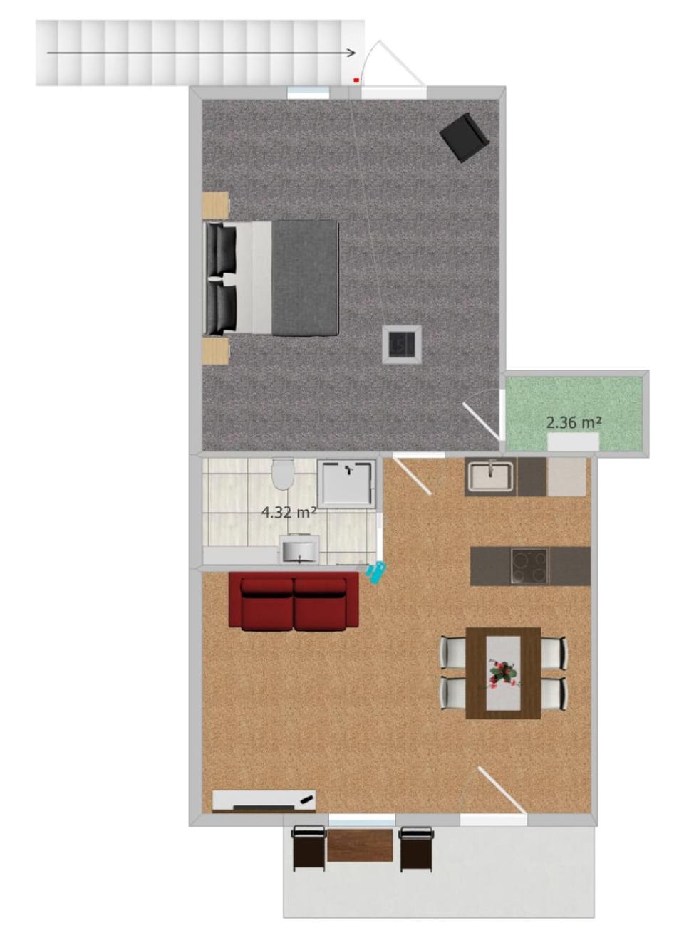 Shower, Toilet, Bathroom, TV and multimedia, Coffee/tea facilities, Balcony/Terrace, Kitchen or kitchenette, Living room, Photo of the whole room, Decorative detail, Seating area, Dining area, Bedroom, Garden view, Lake view, Mountain view