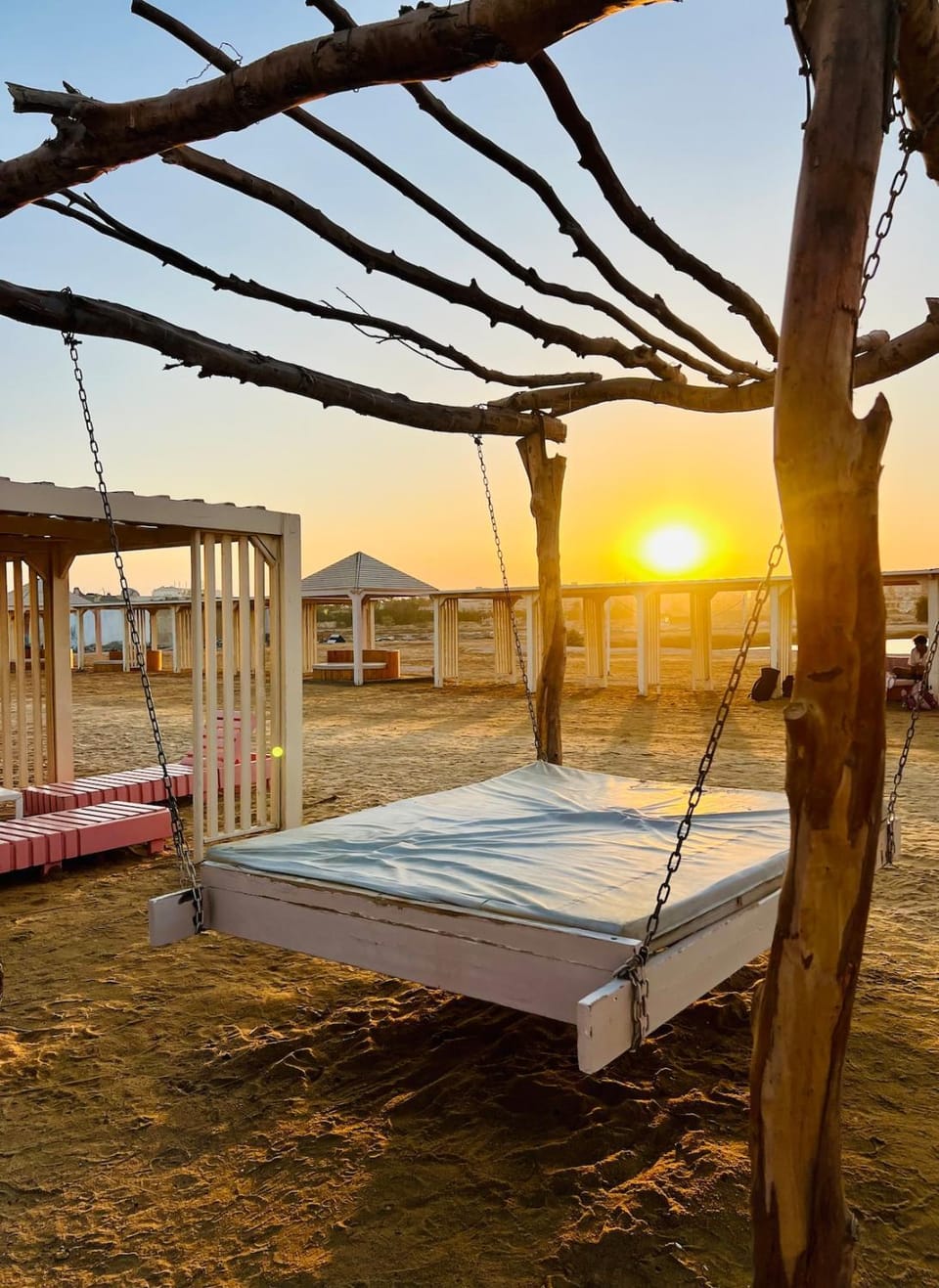 Sunset, sunbed