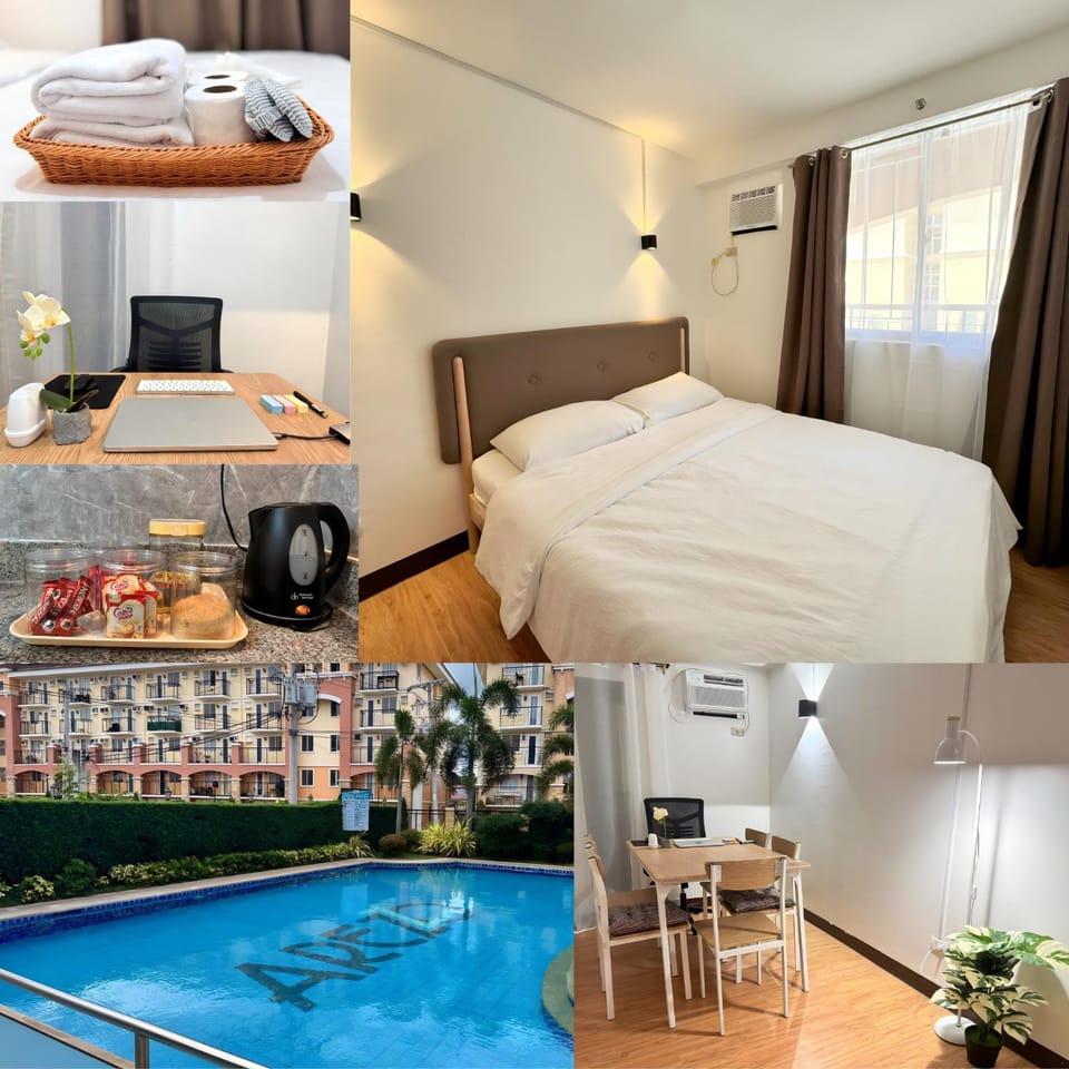 Bed, Living room, Photo of the whole room, Seating area, Bedroom, Pool view, Swimming pool, towels