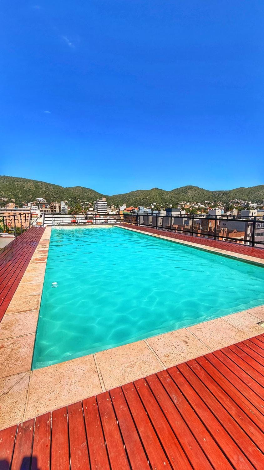 Day, Natural landscape, Mountain view, Pool view, Swimming pool, sunbed