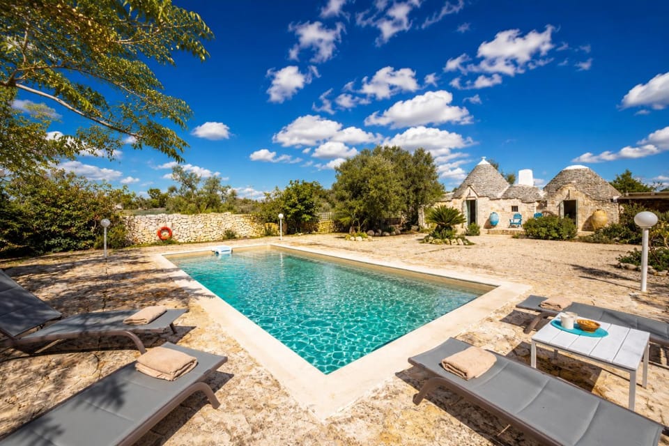 Property building, Day, Natural landscape, Garden, Garden view, Pool view, Swimming pool, sunbed