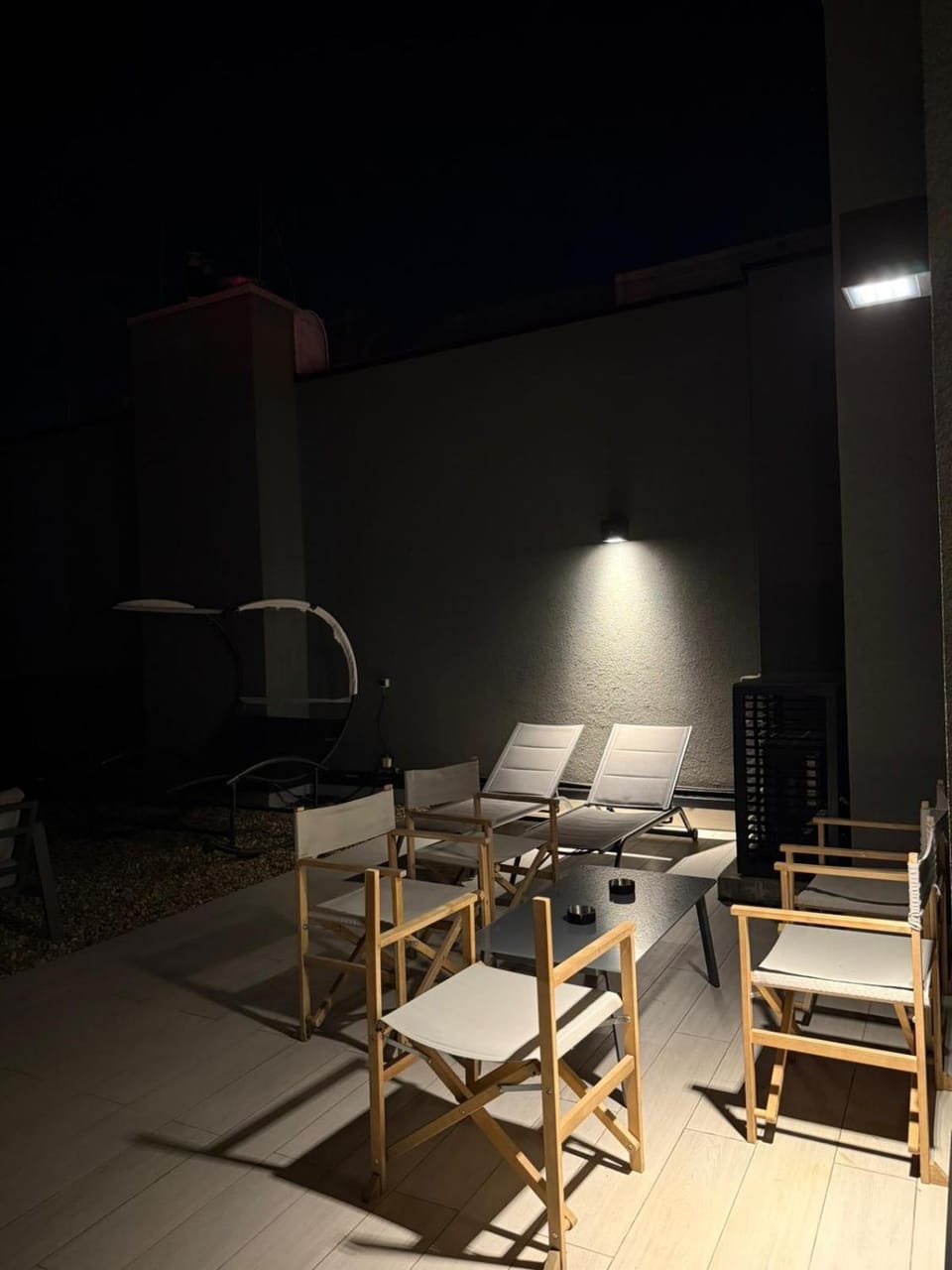 Night, Balcony/Terrace, Seating area, sunbed