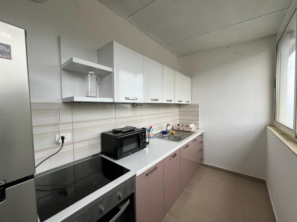 Kitchen or kitchenette, toaster