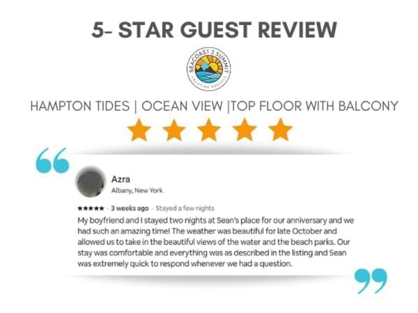 Hampton Tides-Ocean View-Top Floor With Balcony Apartment in Hampton Beach