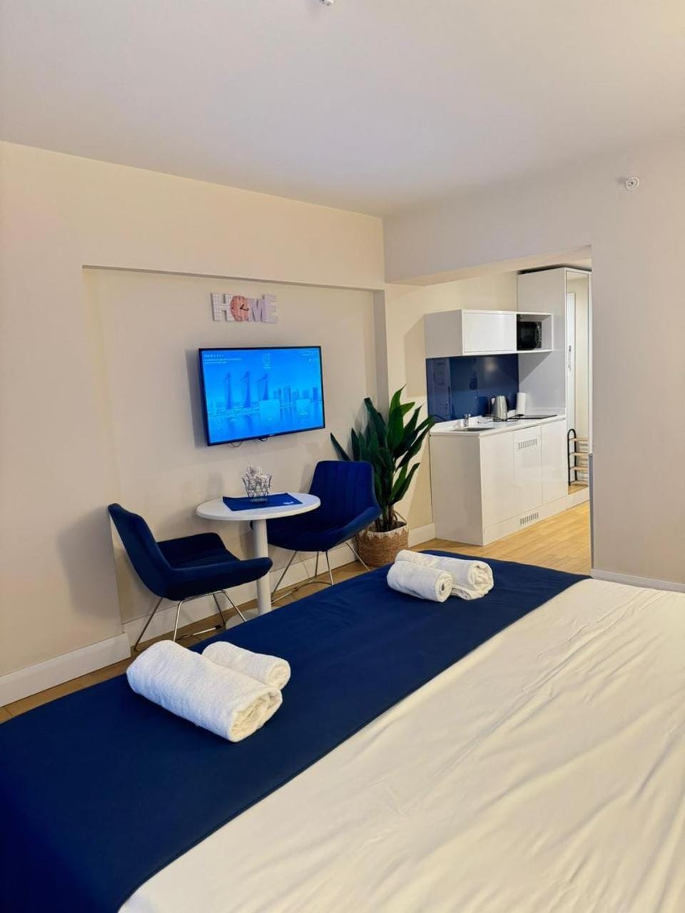Bed, TV and multimedia, Kitchen or kitchenette, Photo of the whole room, minibar, oven, pet friendly, towels
