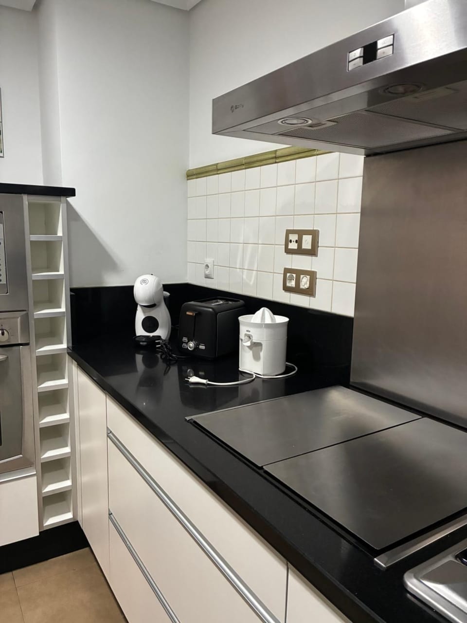 Kitchen or kitchenette, toaster
