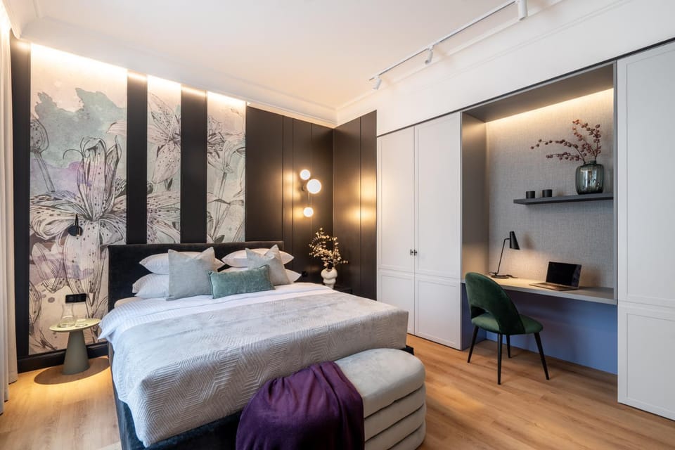 Bed, Photo of the whole room, Bedroom, wardrobe