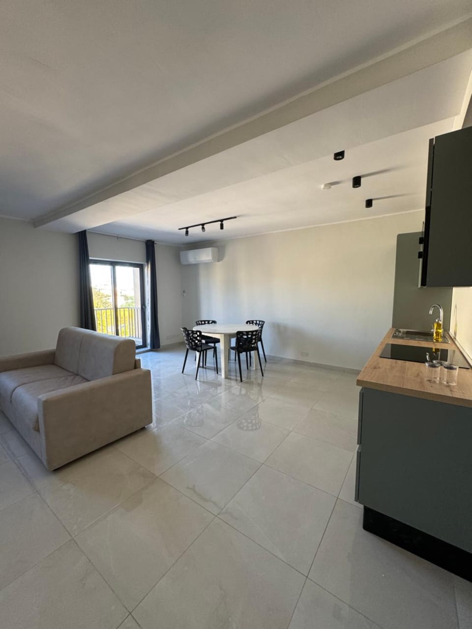 Kitchen or kitchenette, Living room, Dining area