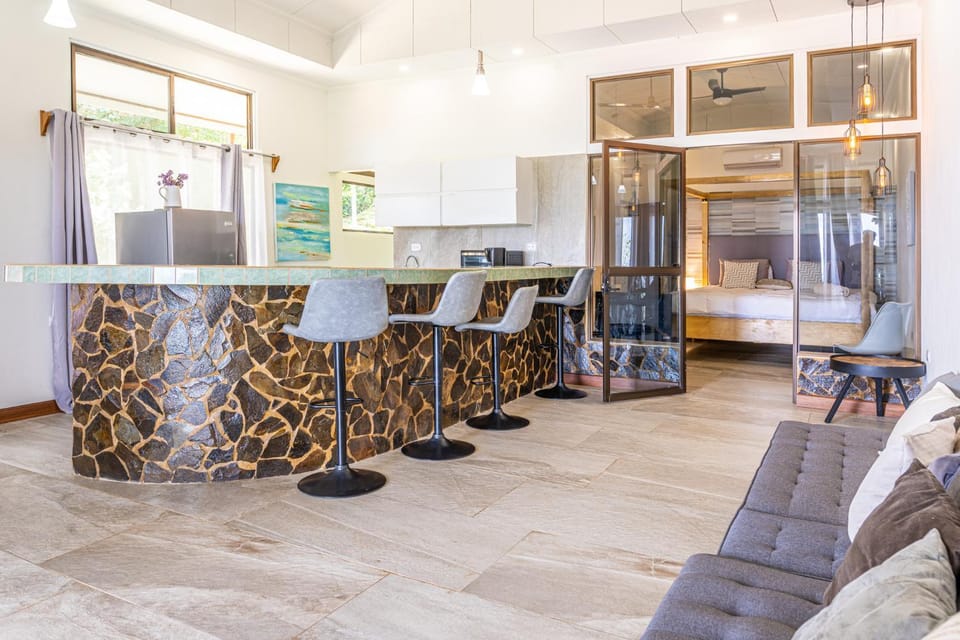 Kitchen or kitchenette, Living room, Seating area