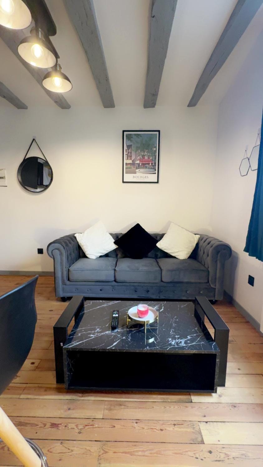 Le Gris métal, T2 duplex, centre ville historique Apartment in Bourges