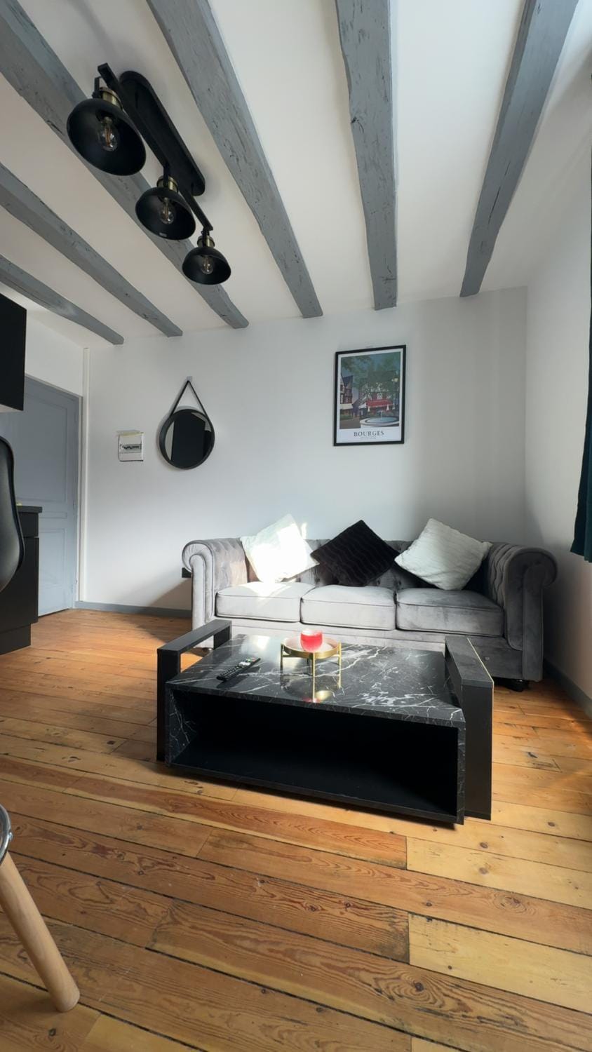 Le Gris métal, T2 duplex, centre ville historique Apartment in Bourges