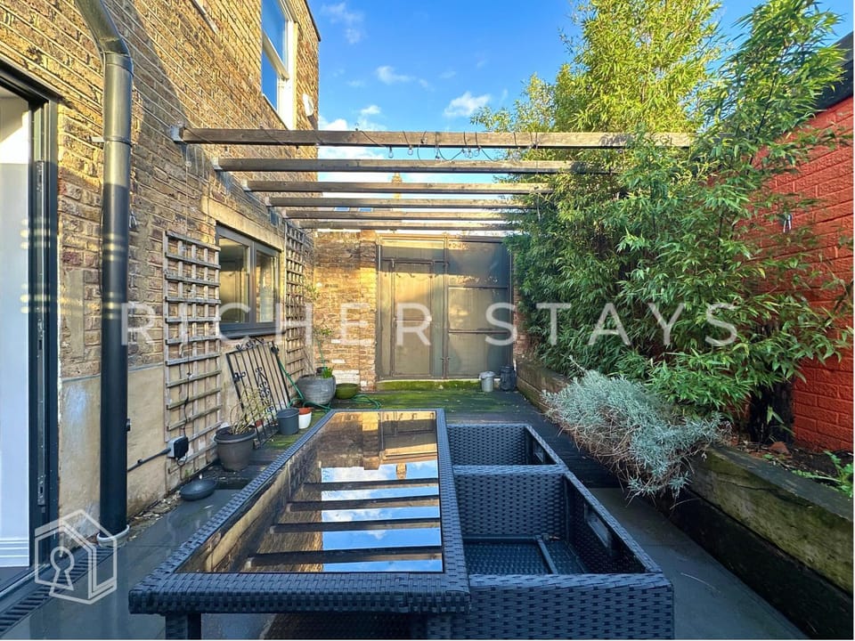 Patio, Day, Text overlay