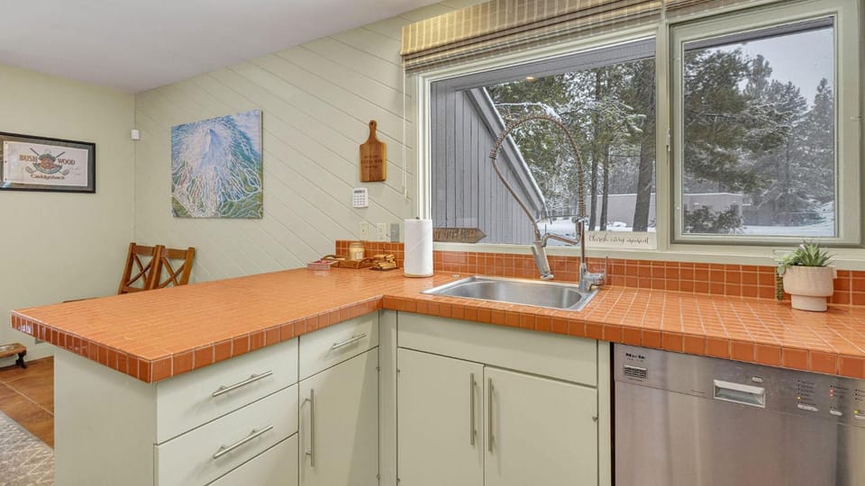 Kitchen or kitchenette, dishwasher