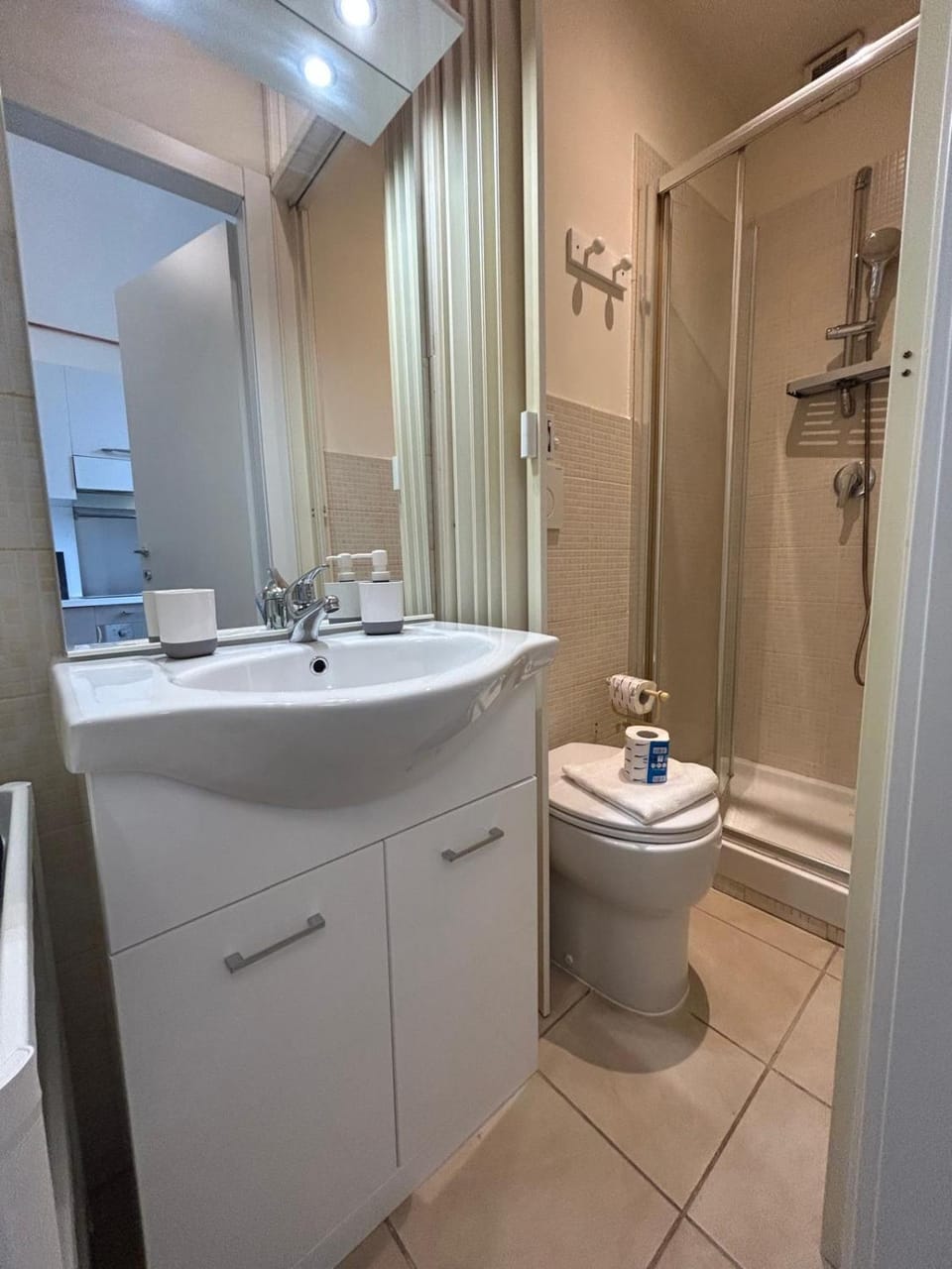 Shower, Toilet, Bathroom, towels