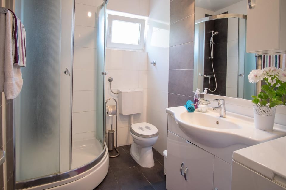 Shower, Toilet, Bathroom, towels