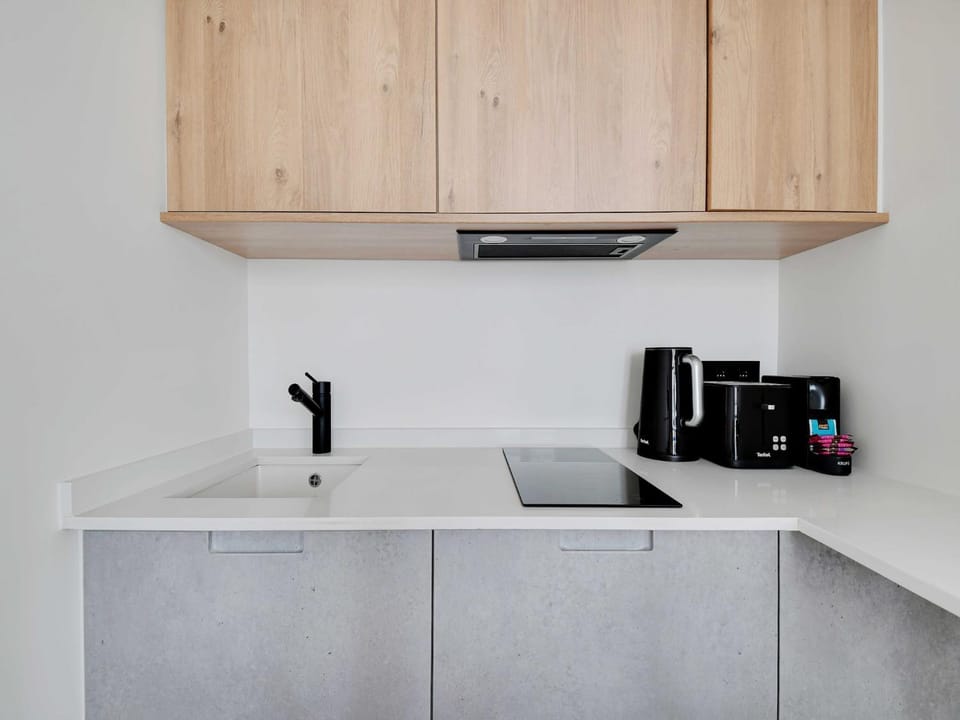 Kitchen or kitchenette, toaster