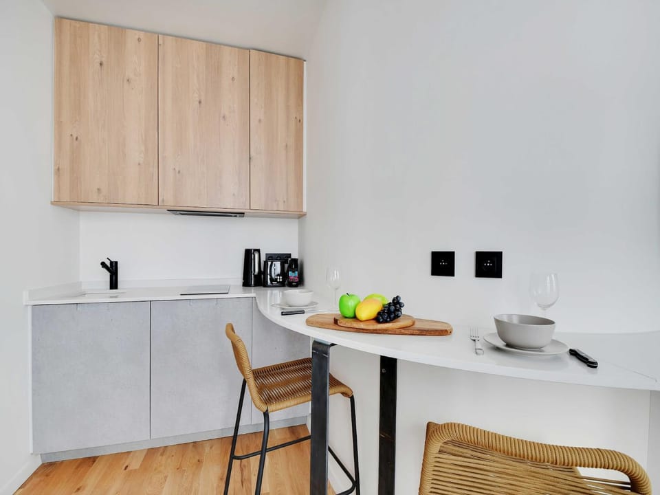 Kitchen or kitchenette, toaster